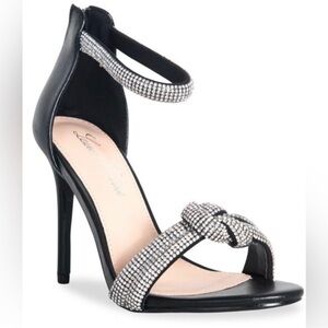 Lauren Lorraine Drew Embellished Knot Stiletto Sandals